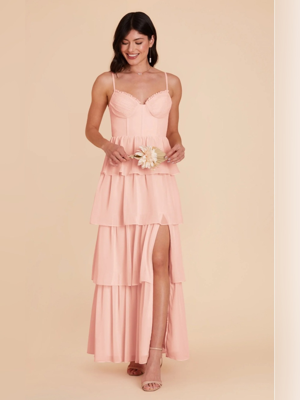 Birdy Grey Lola Dress Chiffon Pink Blush Size Medium